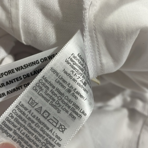 NWT Madewell White The Harlow Wide-Leg Pant in 100% Linen - Picture 10 of 11